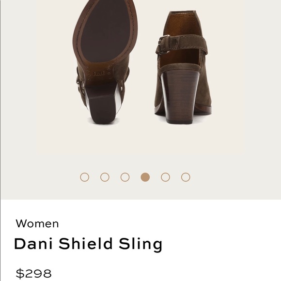 Frye Dani shield sling mule Sz 7.5 dark taupe - Picture 3 of 8
